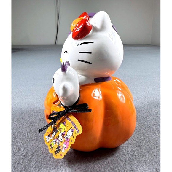 Hello Kitty Halloween Pumpkin Candle House NWT Blue Sky Clayworks Sanrio - Picture 4 of 8